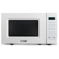 Commercial Chef 0.7 Cu Ft Microwave With 10 Power Levels, 700W Microwave With Digital Display, Countertop Microwave With Child Safety Door Lock, Programmable With Push Button, White