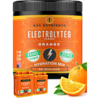 Key Nutrients Electrolytes Powder - Tangy Orange Electrolyte Drink Mix - Hydration Powder - No Sugar, No Calories, Gluten Free - Powder And Packets (20, 40 Or 90 Servings)