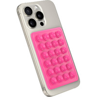 Stickygrippy Suction Phone Case Mount, Silicon Adhesive Phone Accessory For Iphone And Android, Hands-Free Fidget Toy Mirror Shower Phone Holder, Tiktok Videos And Selfies (Pink)