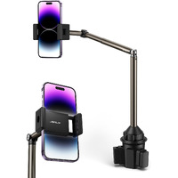 Jsaux Cup Holder Phone Mount For Car, Metal Long-Arm Ultra Stable Durable Phone Holder Car Cupholder Adjustable Cup Cell Phone Holder For Car Compatible With Iphone, Samsung Galaxy, Google Pixel
