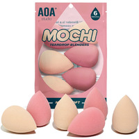 Aoa Studio Collection Makeup Mochi Sponge Set Blender Latex Free And High-Definition Of 6 For Powder Cream Liquid Wonder Beauty Cosmetic (6 Count)