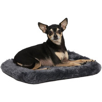 Midwest Homes For Pets Bolster Dog Bed 18L-Inch Gray Dog Bed Or Cat Bed W/ Comfortable Bolster  Ideal For ""Toy"" Dog Breeds & Fits An 18-Inch Crate  Easy Maintenance Machine Wash & Dry