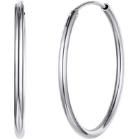 Chicsilver Silver Hoop Earrings For Women Hypoallergenic 925 Sterling Silver Thick Hoop Earrings - Lightweight Small Hoop Earrings Set (30Mm)