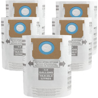 Alyydbg For Shop Vac Bags 5-8 Gallon, Type E 90661 9066133, Type H 90671 9067133; Vf2004, Vhbs Vdbs High- Efficiency Disposable Vaccum Collection Filter Bags 5 Pack