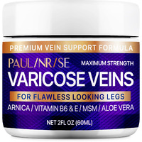 Paulinrise Varicose Vein Cream For Legs - Improves Blood Circulation, Reduces Spider Veins And Heaviness, 2 Oz