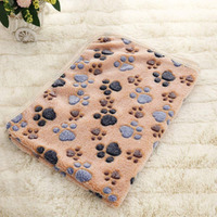 Pet Soft Dog Blankets Medium - Fluffy Cats Dogs Blankets Medium Dogs, Cute Paw Print Pet Throw Puppy Blankets Fleece