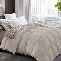 Maple Down Soft California King Size Comforter Duvet Insert-Down Alternative Comforter-Lightweight Fluffy Breathable Machine Washable(Light Brown, California King)