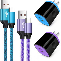 Type C Charger Fast Charger Block Wall Plug Android Usb C Cord C Charger Cable Fast Charging For Samsung Galaxy S23 S22 S21 Ultra/S21 Plus/S21/S20/S20 Fe/S10/S9/A10E/A32/A71/Note 20 10 9,Moto G8/G7