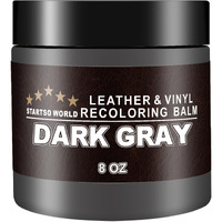 Startso World Leather Recoloring Balm, Dark Gray Leather Repair Kit For Furniture, Leather Dye, Leather Color Restorer For Couches, Leather Couch Paint | Repair, Restore & Renew Old, Faded Leather