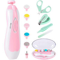 Baby Nail Trimmer Electric-12 In 1 Baby Nail Clippers Safe Baby Nail File Kit With A Nail Clipper, Scissor, Tweezers, And Nail Files