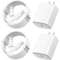 Iphone 15 Charger Fast Charging, [Mfi Certified] 10 Ft Long Usb C To C Charging Cable Cord With 20W Iphone Fast Charger Block For Iphone 15/15 Pro/15 Pro Max/15 Plus,Ipad Pro 12.9/11 In,Ipad Air 5/4