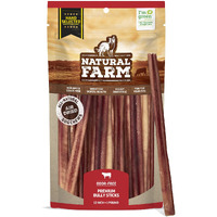 Natural Farm Odor-Free Select Bully Sticks, (12-Inch, 1-Pound), Hand Selected For Consistent Thickness, 100% Beef Pizzle Dog Chews, Fully Digestible, High Protein, Best Dental Treats