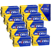 9V 6F22 Batteries High-Power Batteries Long Battery Life 9 Volt Carbon Batteries 3 Years Shelf Life, Leak-Proof 9V Batteries Suitable For Smoke Detectors And Other Electronic Products (24-Counts)