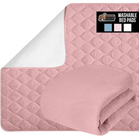 Gorilla Grip Washable, Reusable Waterproof Underpads, Absorbent Leak Proof Mattress Bed Incontinence Pads, 52X34, Slip Resistant Pad Protector, Absorbs 8 Cups For Bedwetting Toddler, Elderly Kids Blue