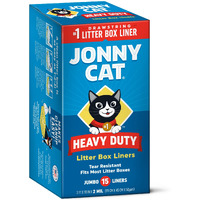 Jonny Cat Heavy Duty Jumbo Tear-Resistant Litter Box Liners, 15 Count