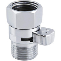 Aplusee Shower Regulator Valve, Aplusee Brass Shower Head Shut Off Control Valve, Water Flow Restrictor With On Off Switch, Chrome