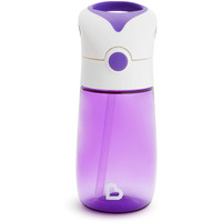 Munchkin? Flip & Go? Toddler Sippy Cup With Straw, 12 Ounce, Ultra Durable Tritan Material, Purple
