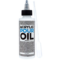 Acrylic Pouring Oil - 100% Silicone - Ideal Silicone Lubricant For Art Applications - Large 4 Ounces (Includes Pipette) - Made In The Usa