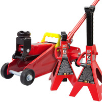 Big Red Torin Hydraulic Trolley Floor Jack Combo With 2 Jack Stands, 2 Ton Capacity (T82001)