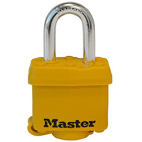 Master Lock 315Ka Covered Outdoor Padlock With Key, 1 Pack, Yellow