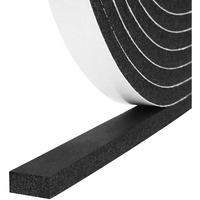 Storystore Foam Insulation Tape Self Adhesive,Weather Stripping For Doors And Windows,Sound Proof Soundproofing Weatherstrip,Cooling,Air Conditioning Seal Strip (1/2In X 1/4In X 33Ft, Black)