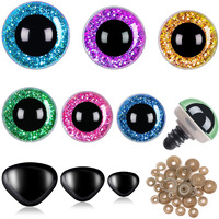 Upins 180 Pieces 10-20 Mm Large Safety Eyes And Nose With Washers For Amigurumi Stuffed Animal Eyes Plastic Craft Doll Crochet Eyes For Diy Of Puppet, Bear, Toy Making Supplies (Assorted Colors)