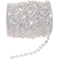 Kupoo 99 Ft Clear Crystal Like Beads By The Roll - Wedding Decorations (Colorful)