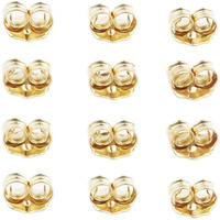 Orgrimmar 14K Gold Earring Backs Yellow Ear Locking For Stud Ear Rings (6 Pairs)