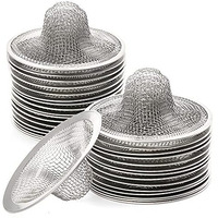 Lotfancy Bathroom Sink Strainer, Pack Of 30, 2.75"" Top Shower Drain Strainer, Stainless Steel Hair Catcher For Lavatory, Balcony, Laundry Room, Garage, Utility Sinks