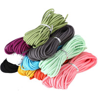 100 Yards 2.6Mm 10 Bundles Suede Korean Velvet Leather Cord String Rope Thread 1.5Mm Thickness Korean Suede Leather, Suede Leather String Leather