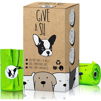 100% Certified Home Compostable Dog Poop Bags - 10% To Charity - Astm D6400 & En 13432 Compliant Dog Waste Bags - 120 Bags - 8 X Rolls Of Plant Based Compostable Poop Bags - Thick Doggie Poop Bags