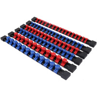 Swanlake Organizer Socket Holder, 6Pcs 1/4-Inch X 48 Clips, 3/8-Inch X 45 Clips, 1/2-Inch X 36 Clips, Premium Quality Socket Clip Rail Holder