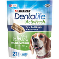 Purina Dentalife Dental Care Small/Medium Dog Chews, Activfresh Daily Oral Care