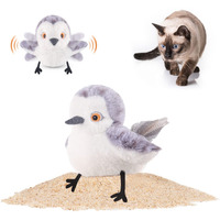 Potaroma Cat Toys Flapping Bird (No Flying), Lifelike Sandpiper Chirp Tweet, Rechargeable Touch Activated Kitten Toy Interactive Cat Exercise Toys For All Breeds Cat Kicker Catnip Toys 4.0 ""