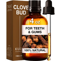 Kukka Clove Oil Essential Oil For Oral Care, Teeth & Gums - 100% Natural Clove Oil For Hair & Skin (4 Fl Oz)