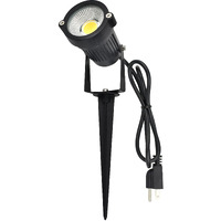 J.Lumi Gss6005 Led Spotlight 5W, 120V Ac Line Voltage, 3000K Warm, Metal Construction With Ground Stake, Landscape Spot Light, Outdoor And Indoor Use, 3-Ft Cord With Plug, Black