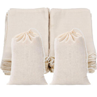 Tatuo 50 Pieces Drawstring Bags Muslin Bag Sachet Bag For Home Supplies (4 By 6 Inches