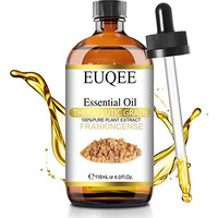 Euqee Frankincense Essential Oil 118Ml Large Bottle Pure Frankincense Oil With Glass Dropper Perfect For Aromatherapy, Diffuser, Sopa Making - 4 Fl.Oz