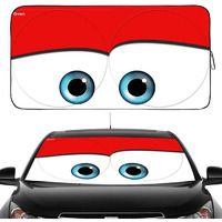 Gven- The Original Patented Car Eyes Windshield Sun Shade 2025 Pink Car Accessories For Women Shades For Front Window Girly Windshield Cover Sunshades For Summer Heat Portection(Red, S)