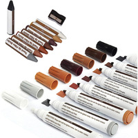 Furniture Markers Touch Up - 17Pcs Furniture Repair Kit, 8 Colors Wood Markers And Wax Sticks With Sharpener Kit Used For Stains, Scratch, Wood Floors, Stains, Tables, Desks, And Cover Ups