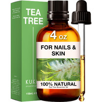 Kukka Australian Tea Tree Oil For Skin, Face & Toenails - 100% Natural Melaleuca Tea Tree Essential Oil For Piercings, Scalp & Hair Growth (4 Fl Oz)