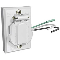 Solus Sco-338W 120V Grounded Convenience Electrical Outlet For Round Outdoor Lamp Posts And Poles, Energy Saving And Weather Resistant, Ul Listed, White