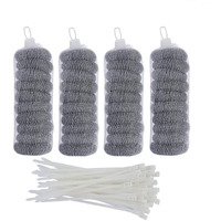Sunhe 40 Pieces Lint Traps For Washing Machine, Snare Laundry Mesh Washer Hose Filter With 40 Pieces Cable Ties (40)