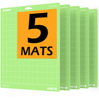 Xinart Standardgrip Cutting Mat For Cricut Maker 3/Maker/Explore 3/Air 2/Air/One(12X12 Inch, 5 Mats) Standard Adhesive Sticky Green Quilting Cricket Cutting Mats Replacement Accessories For Cricut