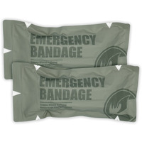Rhino Rescue 6"" Israeli Style Emergency Bandage, Compression Trauma Wound Dressing, Medical Sterile Vacuum Sealed, Combat Tactical First Aid Kit Ifak Supplies, 2 Count