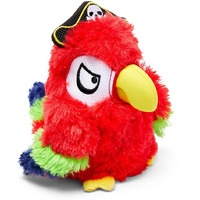 Barkbox Super Chewer Tough Dog Chew Toys For Aggressive Chewers, Plush 2 Toys In 1 (Parrot - Large)