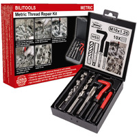 Bilitools M10X1.25 Thread Repair Kit, Hss Drill Helicoil Repair Kit Metric