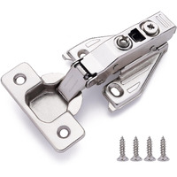 Decobasics (6 Pcs) Full Overlay Soft Close Cabinet Hinges For Kitchen Cabinets - 105? Face Frame Concealed Cabinet Door Hinge -3 Way Adjustability -Clip On Plate & Matching Screw 4 Easy Installation
