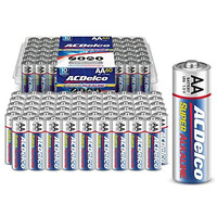 Acdelco 60-Count Aa Batteries, Maximum Power Super Alkaline Battery, 10-Year Shelf Life, Recloseable Packaging (Pack Of 1)
