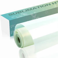 Htvront Clear Htv Vinyl For Sublimation 12"" X 20Ft - Clear Sublimation Vinyl Glossy High Transfer Rate - Bright Smooth Washable Htv For T-Shirt/Hat/Pillow/Bag